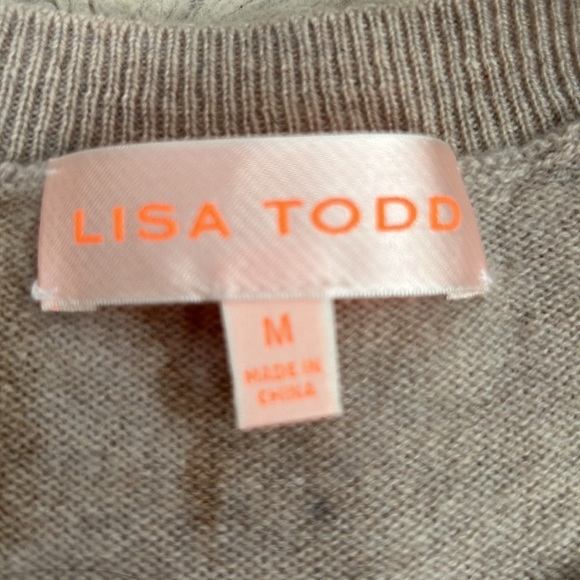 Lisa Todd Super Nova Sweater In Birch, 100% cashmere sweater, Size Medium, EUC - Picture 5 of 16